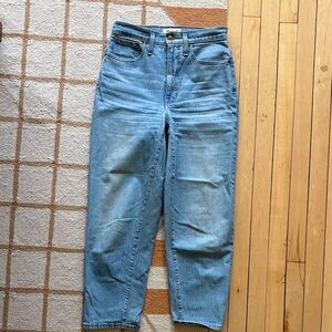 Madewell balloon jeans in light wash, size 24